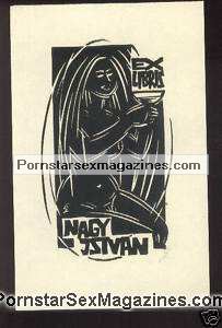 exlibris nude erotic bookplate