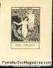 ExLibris Eroticis Bookplate Nude Naked Lady Goat Flower