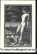 ExLibris Bookplate Nude Lady Night Moon Italo Zetti