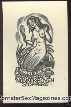 Ex Libris Erotic Nude Mermaids Smiling Sirene Bookplate